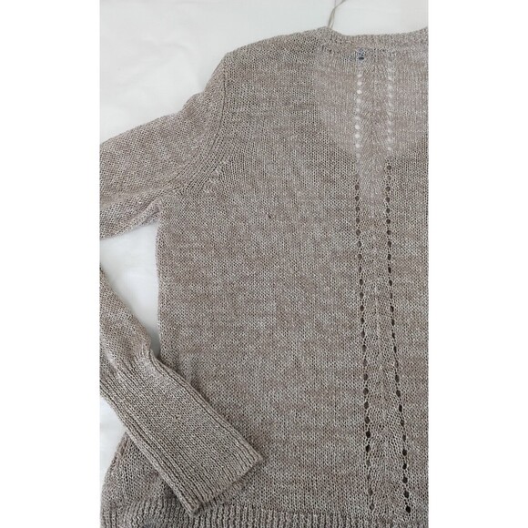 Simply Vera Wang Taupe Long Skeeve Knit Liene Cardigan Sweater Size XL - Picture 10 of 12